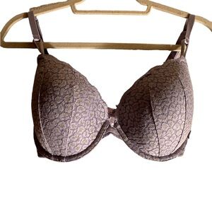 victoria secret lace leopard print sparkly demi bra